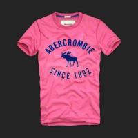 heren abercrombie korte tees since 1892 moose logo rose blauw Overhemd Op Maat bkjkd266